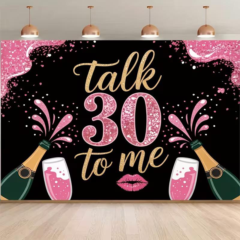 2D Pink Gold 30th Birthday Banner Talk 30 To Me Black Themed Party Background 47.2x31.5inch/120*80cm
2D Pink Gold 30th Birthday Banner Talk 30 To Me Black Themed Party Background 47.2x31.5inch/120*80cm