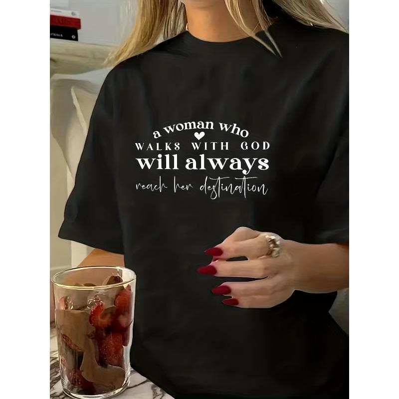 Women s Walk with God Geometric Print T-Shirt Crew Neck Short Sleeve Casual Spring Summer Daily Top 4XL чорний
Women s Walk with God Geometric Print T-Shirt Crew Neck Short Sleeve Casual Spring Summer Daily Top 4XL чорний