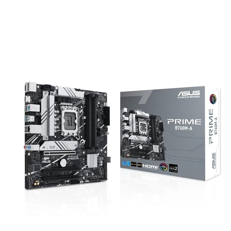 Материнська плата ASUS PRIME B760M-A з процесором Intel 14-го, 13-го, 12-го поколінь, сумісна з LGA1700, встановлена на B760, DDR5 mATX/продукт авторизованого вітчизняного дистриб ютора
Материнська плата ASUS PRIME B760M-A з процесором Intel 14-го, 13-го, 12-го поколінь, сумісна з LGA1700, встановлена на B760, DDR5 mATX/продукт авторизованого вітчизняного дистриб ютора