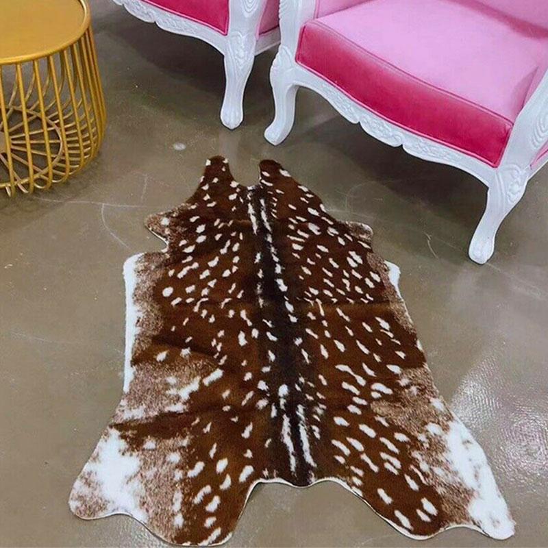 Faux Sika Deer Fur Rugs Imitation Animal Skin Carpet Floor Mat Home Decor Bedroom Bedside Animals Print Mats 110x90cm
Faux Sika Deer Fur Rugs Imitation Animal Skin Carpet Floor Mat Home Decor Bedroom Bedside Animals Print Mats 110x90cm