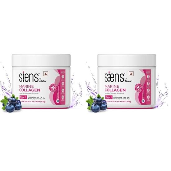 Siens By Dabur Hydrolyzed Marine Collagen-100g | Made with Japanese technology | Supplement for Women | For Skin Radiance & Hydration (Pack of 2)
Siens By Dabur Hydrolyzed Marine Collagen-100g | Made with Japanese technology | Supplement for Women | For Skin Radiance & Hydration (Pack of 2)