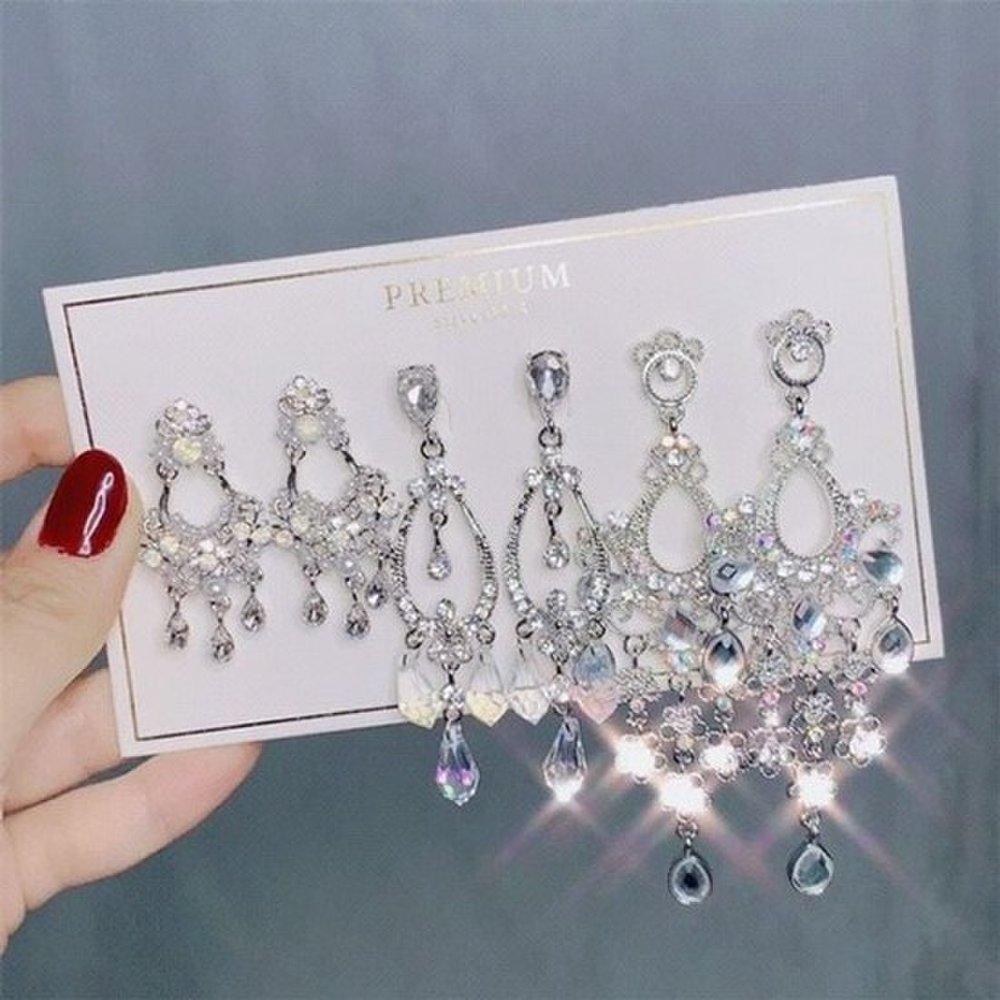 Silver Needle Earrings Set, 3-Piece Earring Set, Evening Set, Glow Earring, Fashion Earrings
Silver Needle Earrings Set, 3-Piece Earring Set, Evening Set, Glow Earring, Fashion Earrings