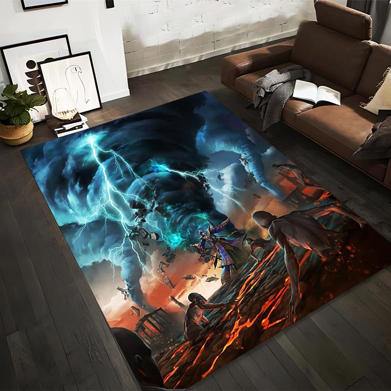 Fantasy Storm Battle Scene Carpet with Lightning and Warriors Print Suitable for use as an anti-slip for living room bedroom sofas 40x60cm( 15x23in )
Fantasy Storm Battle Scene Carpet with Lightning and Warriors Print Suitable for use as an anti-slip for living room bedroom sofas 40x60cm( 15x23in )