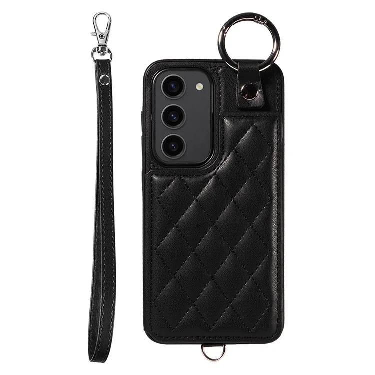 Card Bag 009 for Samsung Galaxy S23 Phone Case Kickstand Leather Coated TPU Cover - Black
Card Bag 009 for Samsung Galaxy S23 Phone Case Kickstand Leather Coated TPU Cover - Black