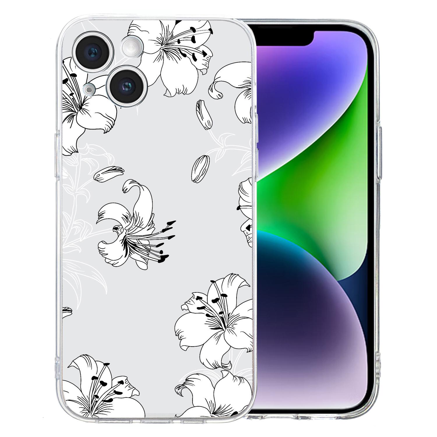 For iPhone 14 Plus TPU Phone Case Pattern Printing Back Cover Scratch Protection White Flower
For iPhone 14 Plus TPU Phone Case Pattern Printing Back Cover Scratch Protection White Flower