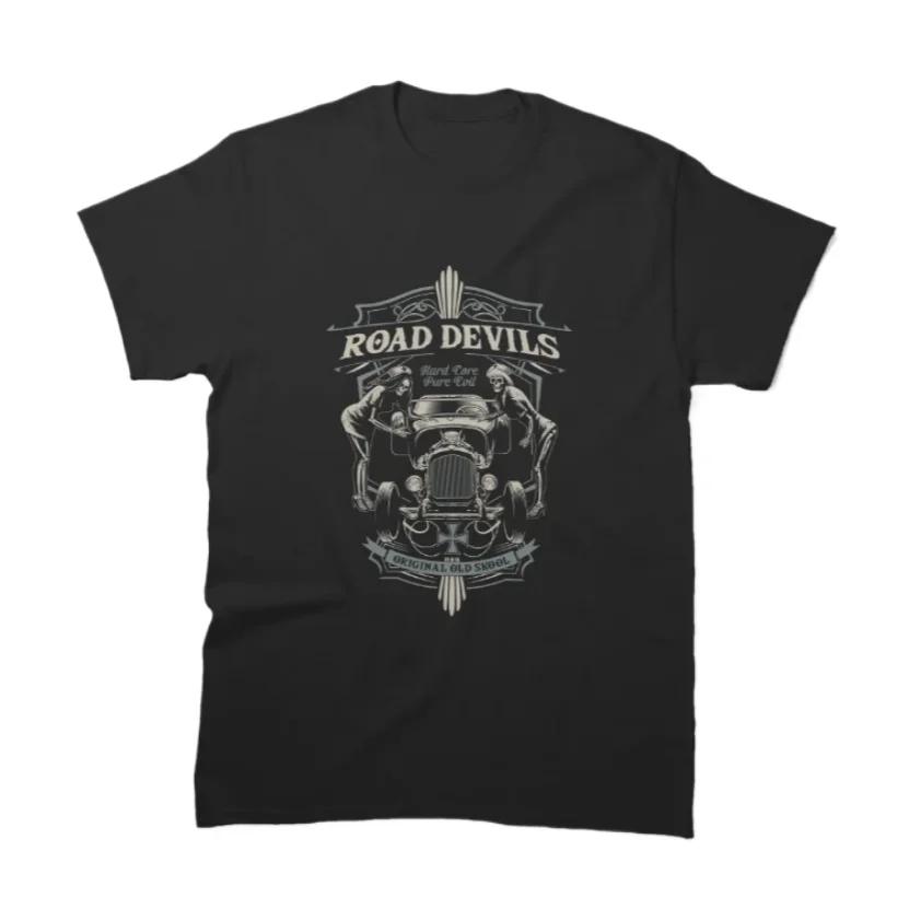 Road Devils Original Old Skool Hot Rod TShirt 100 Cotton ONeck Summer Short Sleeve Casual Mens Tshirt Size S3XL S
Road Devils Original Old Skool Hot Rod TShirt 100 Cotton ONeck Summer Short Sleeve Casual Mens Tshirt Size S3XL S