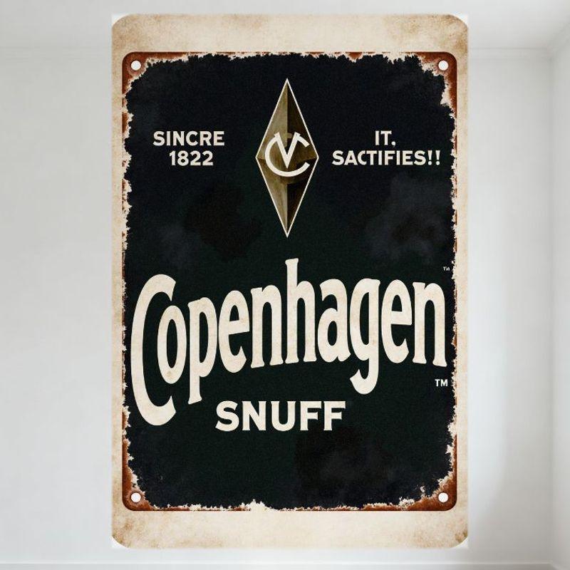 Vintage Copenhagen Snuff Metal Tin Sign - 1822 SINCERE IT. SACTIFIES!!! Decorative Wall Plaque for Bar Man Cave Home Retro Decor 20x30cm(7.8x11.8inch)
Vintage Copenhagen Snuff Metal Tin Sign - 1822 SINCERE IT. SACTIFIES!!! Decorative Wall Plaque for Bar Man Cave Home Retro Decor 20x30cm(7.8x11.8inch)