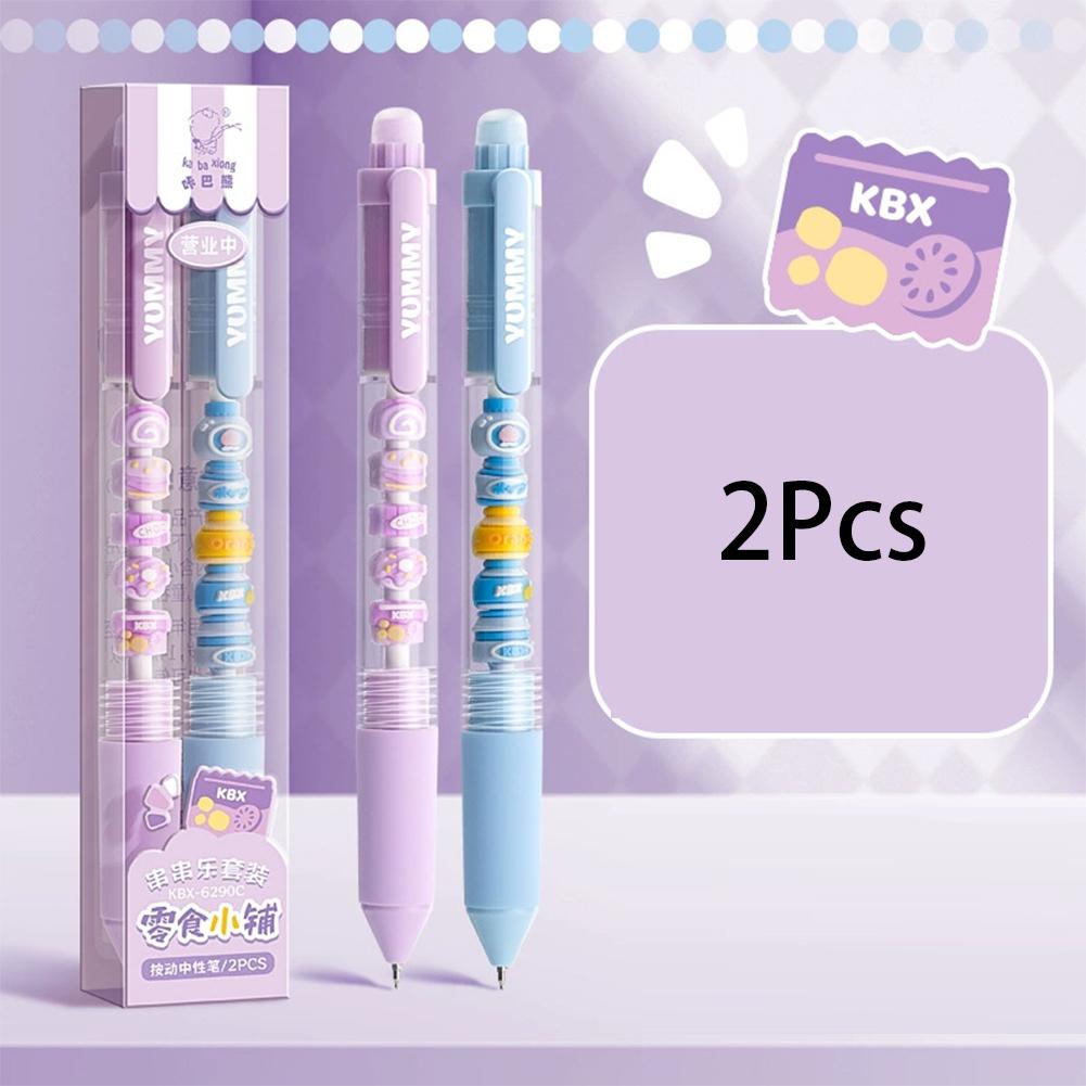 2Pcs Black Ink Gel Pen Chain-Style Mini Figurines Ballpoint Pen Students Stationery Office Accessories Pack of 2 фіолетовий/синій
2Pcs Black Ink Gel Pen Chain-Style Mini Figurines Ballpoint Pen Students Stationery Office Accessories Pack of 2 фіолетовий/синій