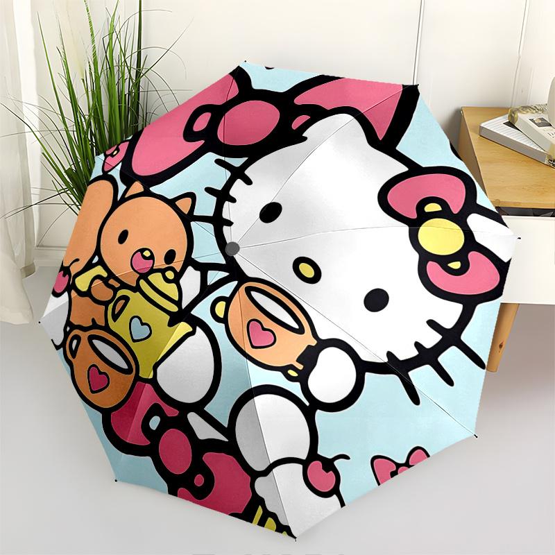 1pc Hello Kitty Automatic Opening/Closing Umbrella with Bow Design - Portable Three-Fold Design, 8-Bone Iron Frame Outdoor Umbrella for Fans, Traveler
1pc Hello Kitty Automatic Opening/Closing Umbrella with Bow Design - Portable Three-Fold Design, 8-Bone Iron Frame Outdoor Umbrella for Fans, Traveler