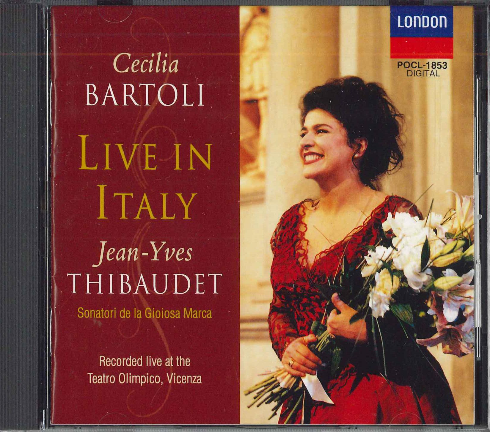 CD JEANYVES Bartoli Live In Italy POCL1853 LONDON 1998 Japan Classical Used
CD JEANYVES Bartoli Live In Italy POCL1853 LONDON 1998 Japan Classical Used