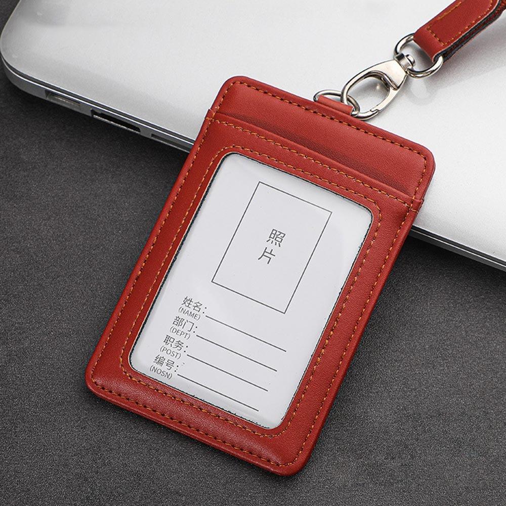 High Quality Genuine Leather Work Card Holder With Neck Lanyard Solid Color ID Card Cover Office Worker Supplies Business
High Quality Genuine Leather Work Card Holder With Neck Lanyard Solid Color ID Card Cover Office Worker Supplies Business