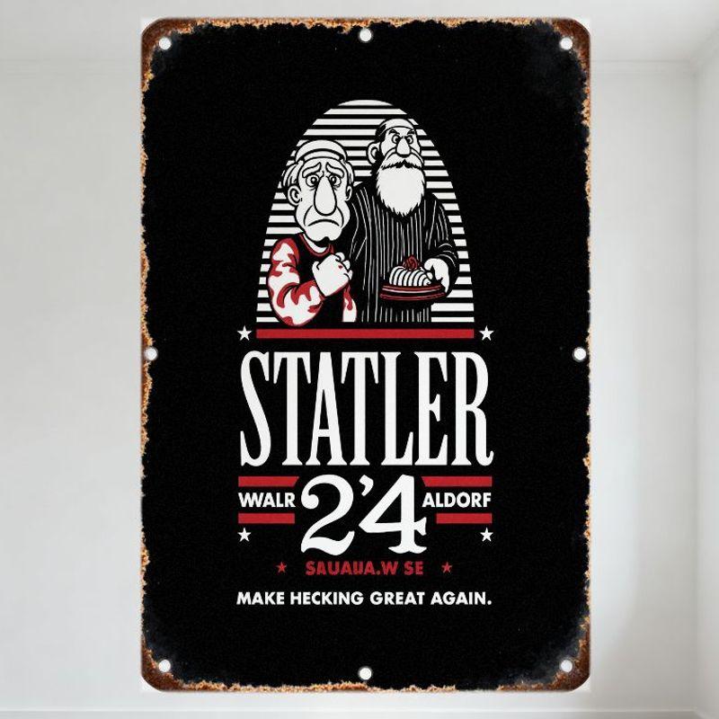 Vintage Statler & Waldorf Retro Tin Sign Make America Great Again Humorous Comedy Metal Plaque for Man Cave Bar Home Decor Wall 20x30cm(7.8x11.8inch)
Vintage Statler & Waldorf Retro Tin Sign Make America Great Again Humorous Comedy Metal Plaque for Man Cave Bar Home Decor Wall 20x30cm(7.8x11.8inch)