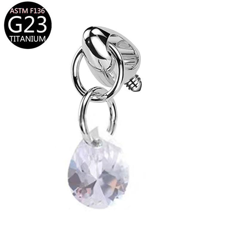Titanium Alloy Bullet Head Hanging Water Drop G23 Titanium Body Piercing Jewelry Diy Vertical Nail Earrings
Titanium Alloy Bullet Head Hanging Water Drop G23 Titanium Body Piercing Jewelry Diy Vertical Nail Earrings