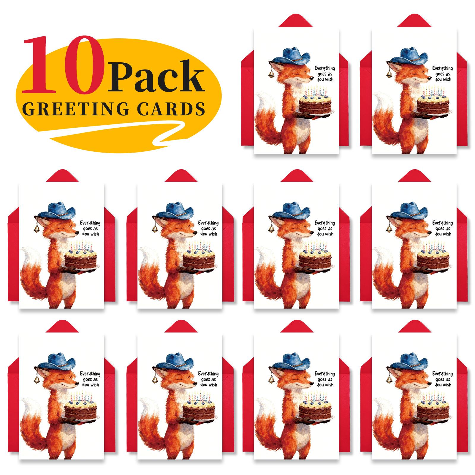 Birthday Card + Exclusive Envelope Set Cartoon Fox Creative Birthday Folding Greeting Card T020400613
Birthday Card + Exclusive Envelope Set Cartoon Fox Creative Birthday Folding Greeting Card T020400613