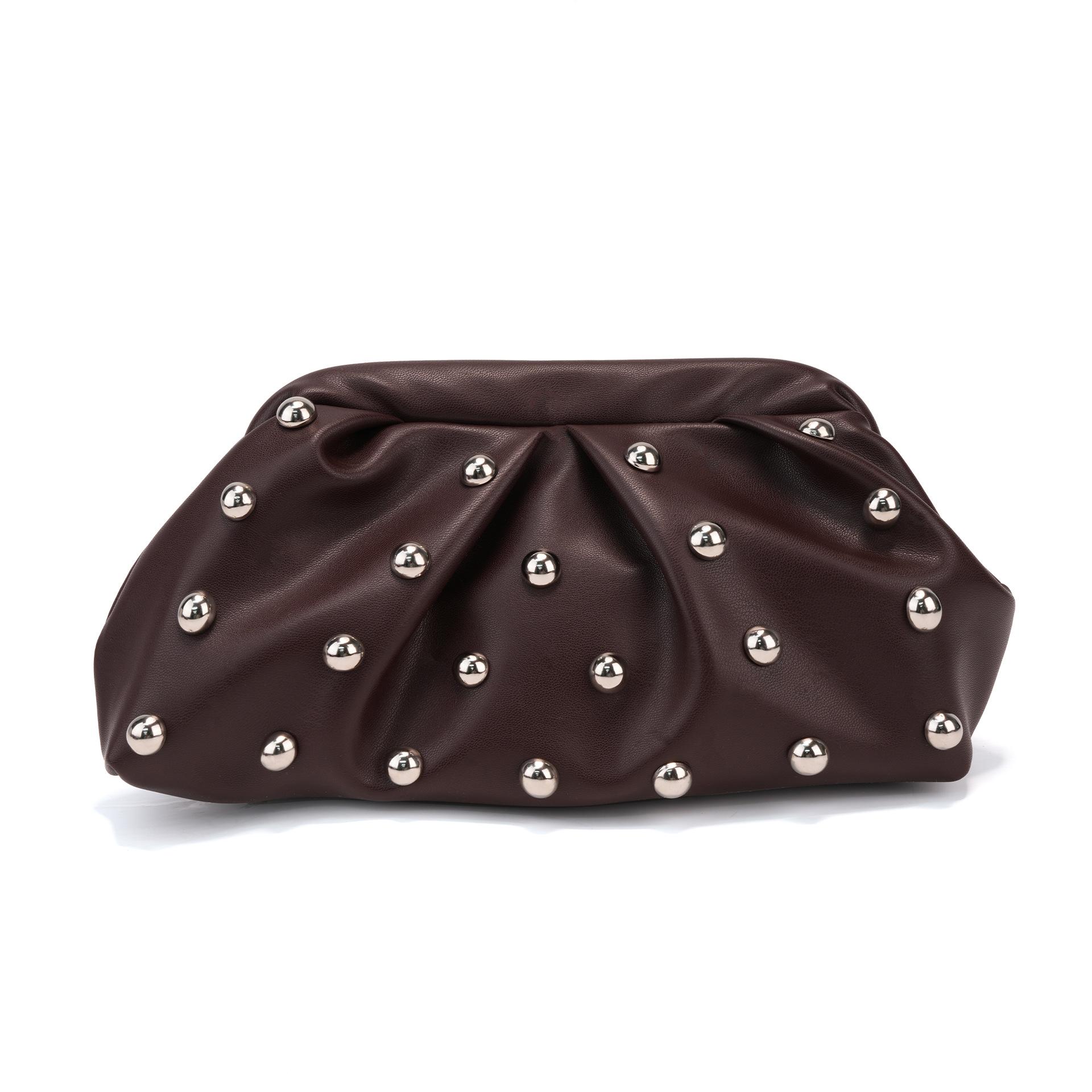 Punk Elegance Crinkled Bag Signature Studs & Convertible Chain Strap Clutch To Crossbody Designer Purses and Handbags Bag
Punk Elegance Crinkled Bag Signature Studs & Convertible Chain Strap Clutch To Crossbody Designer Purses and Handbags Bag