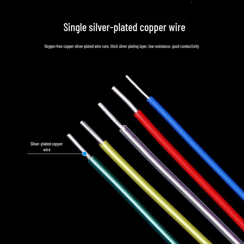 Silver-Plated Single-Core Teflon Wire, High-Temp Resistant, 0.12/0.2/0.5 sq mm, 28-30 AWG 30 AWG Red (1m)
Silver-Plated Single-Core Teflon Wire, High-Temp Resistant, 0.12/0.2/0.5 sq mm, 28-30 AWG 30 AWG Red (1m)