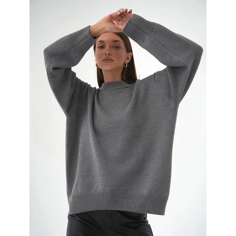 Fashion Wind Easiest for Match Loose-Fitting Casual round-Neck Knitting Sweater Solid Loose round Neck Sweater Grey M
Fashion Wind Easiest for Match Loose-Fitting Casual round-Neck Knitting Sweater Solid Loose round Neck Sweater Grey M