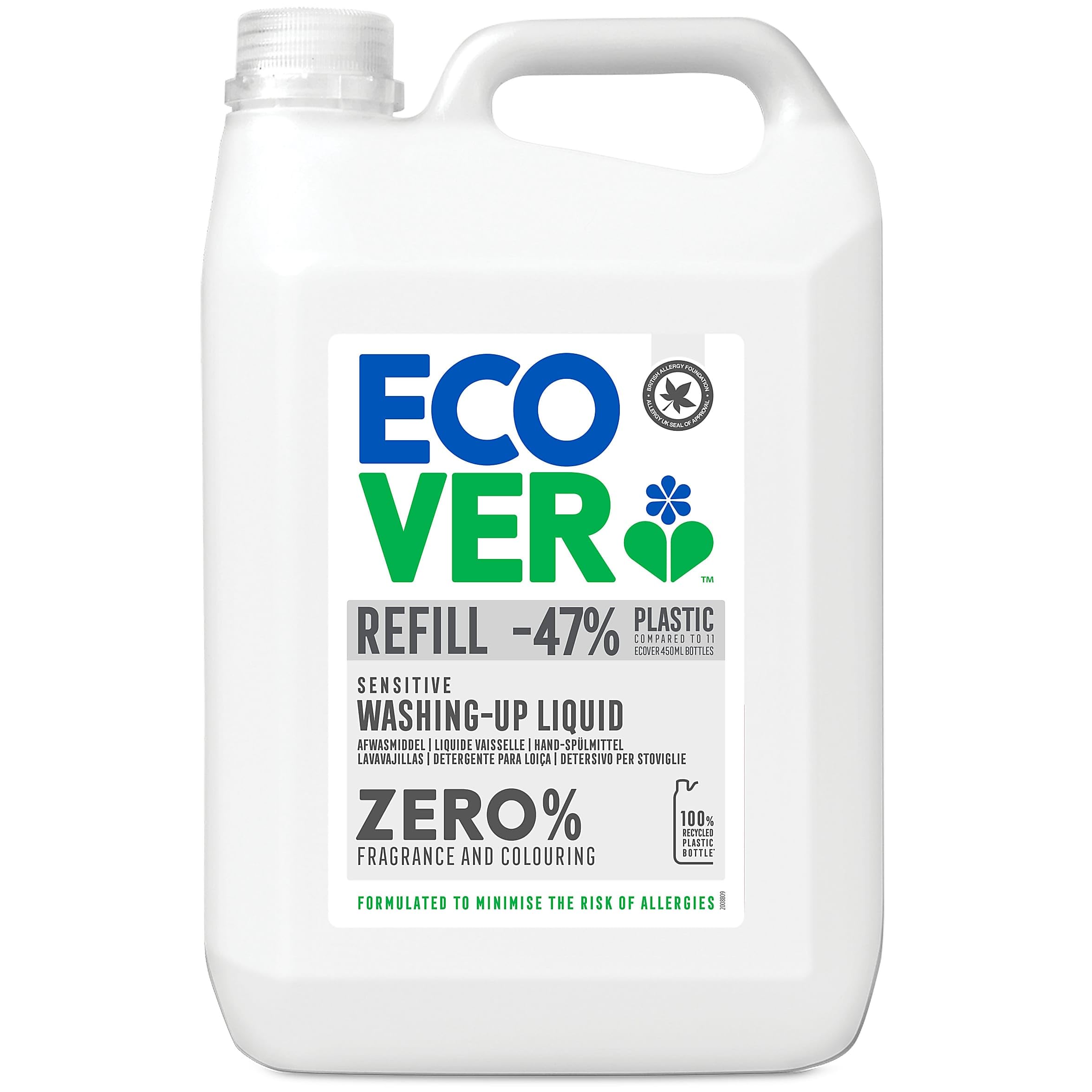 ECOVER ECOVER Zero Dishwashing Detergent Refill 5000ml Large Capacity Commercial Use Unscented Uncolored Skin-friendly Plant-derived
ECOVER ECOVER Zero Dishwashing Detergent Refill 5000ml Large Capacity Commercial Use Unscented Uncolored Skin-friendly Plant-derived