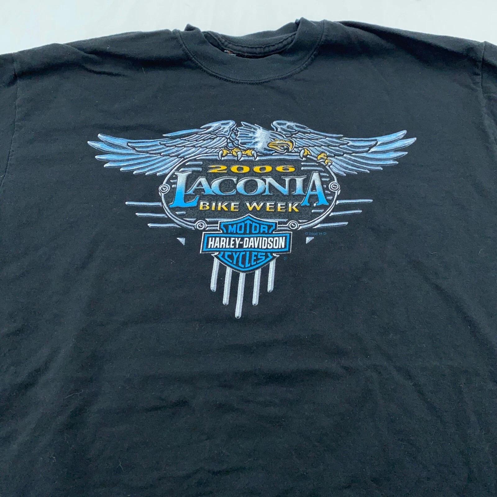 2006 HARLEY DAVIDSON MOTORCYCLE LACONIA BIKE WEEK NEW HAMPSHIRE T-Shirt LARGE S
2006 HARLEY DAVIDSON MOTORCYCLE LACONIA BIKE WEEK NEW HAMPSHIRE T-Shirt LARGE S