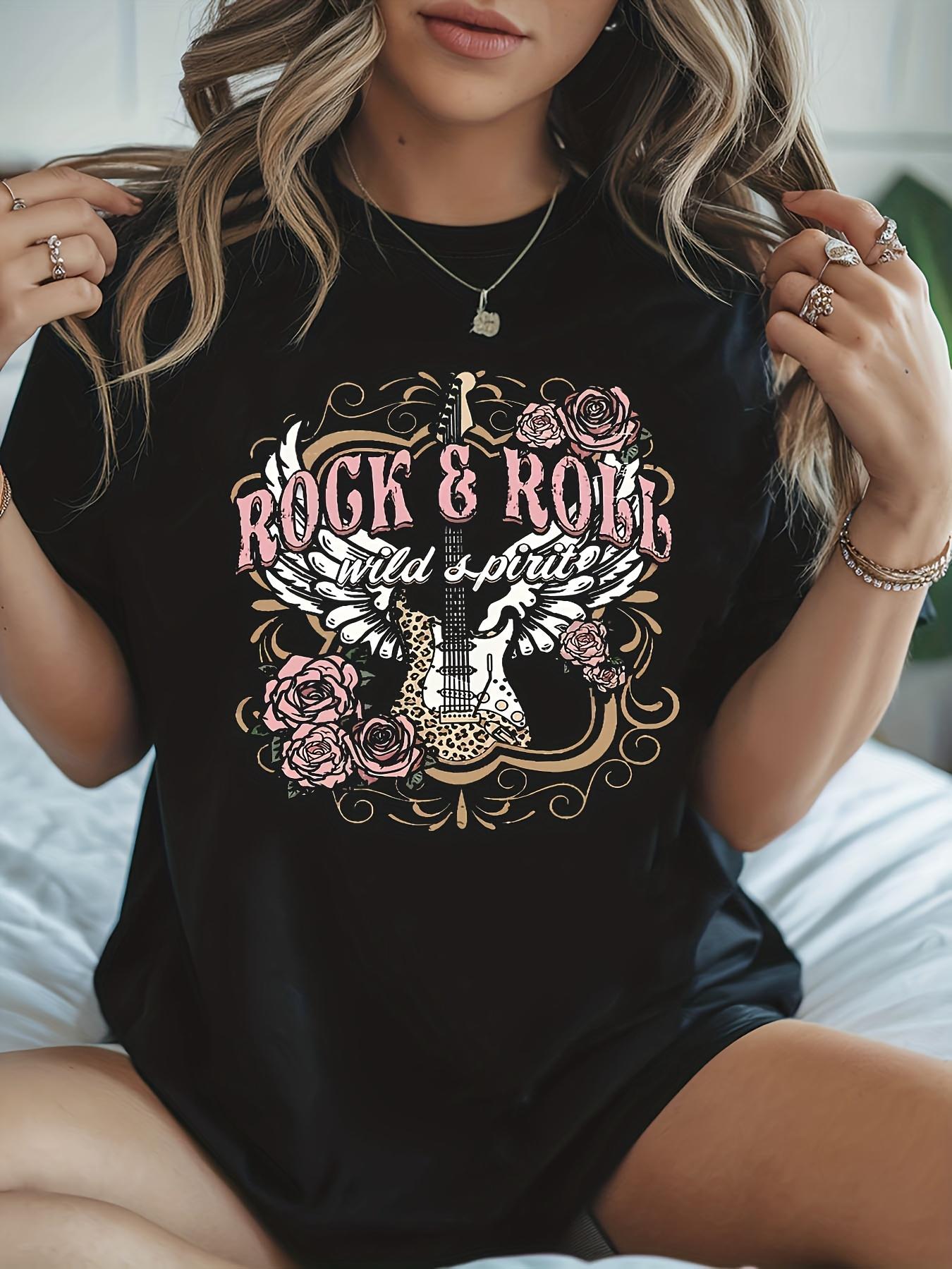 Festival-Themed Women S Round-Neck Spring And Summer T-Shirt Featuring a Casual Design with a ROCK & ROLL Electric Guitar Print 5XL різнокольоровий
Festival-Themed Women S Round-Neck Spring And Summer T-Shirt Featuring a Casual Design with a ROCK & ROLL Electric Guitar Print 5XL різнокольоровий