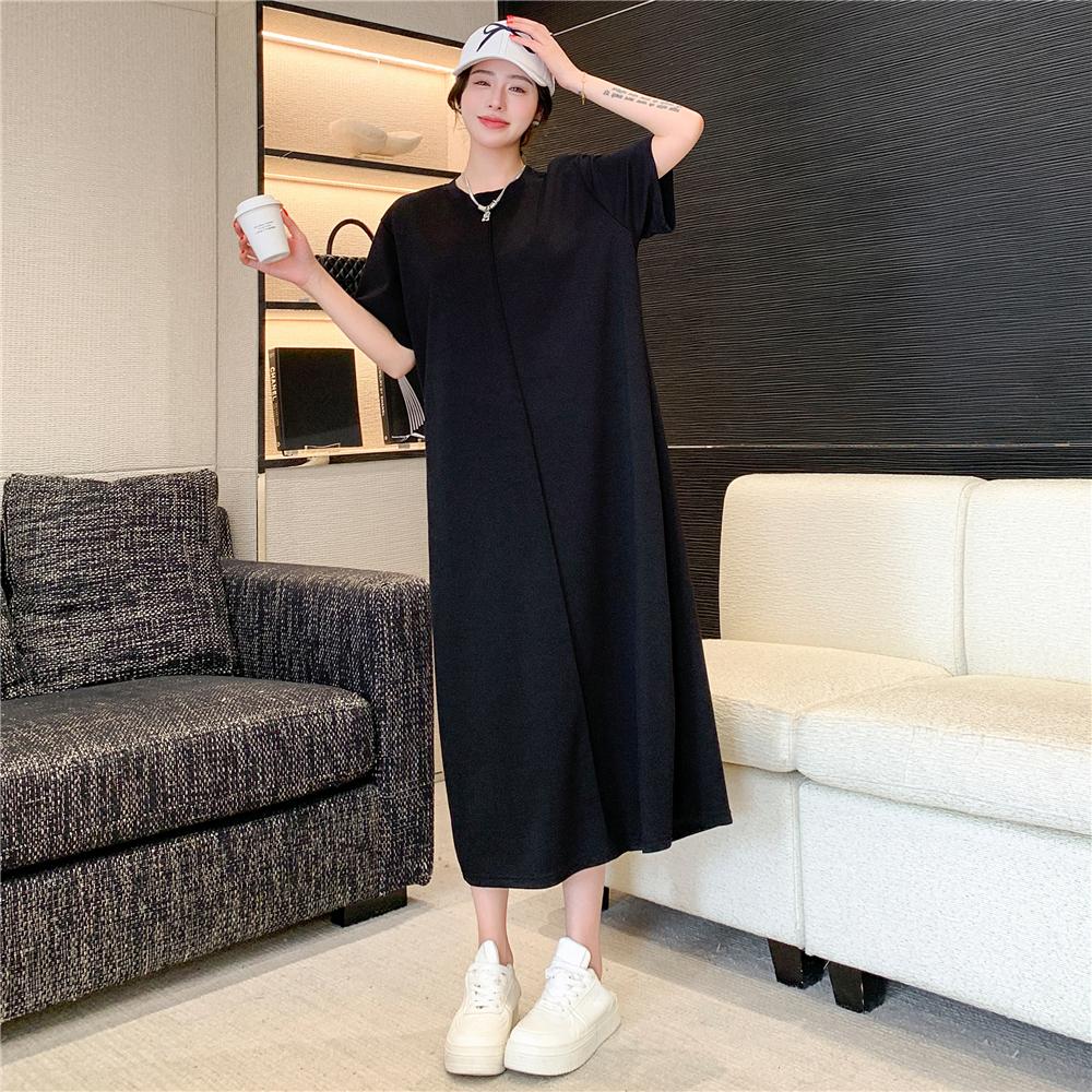 Dimanaf Женское платье больших размеров, новое летнее длинное платье, однотонное платье-футболка, свободное модное базовое платье с разрезом, макси 3XL чёрный
Dimanaf Женское платье больших размеров, новое летнее длинное платье, однотонное платье-футболка, свободное модное базовое платье с разрезом, макси 3XL чёрный