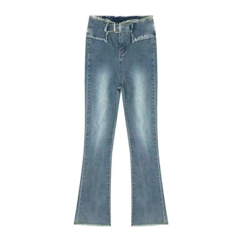 Women s High Waist Raw Edge Flare Jeans - Slimming, Trendy Micro Flare Trousers for Autumn L синий
Women s High Waist Raw Edge Flare Jeans - Slimming, Trendy Micro Flare Trousers for Autumn L синий