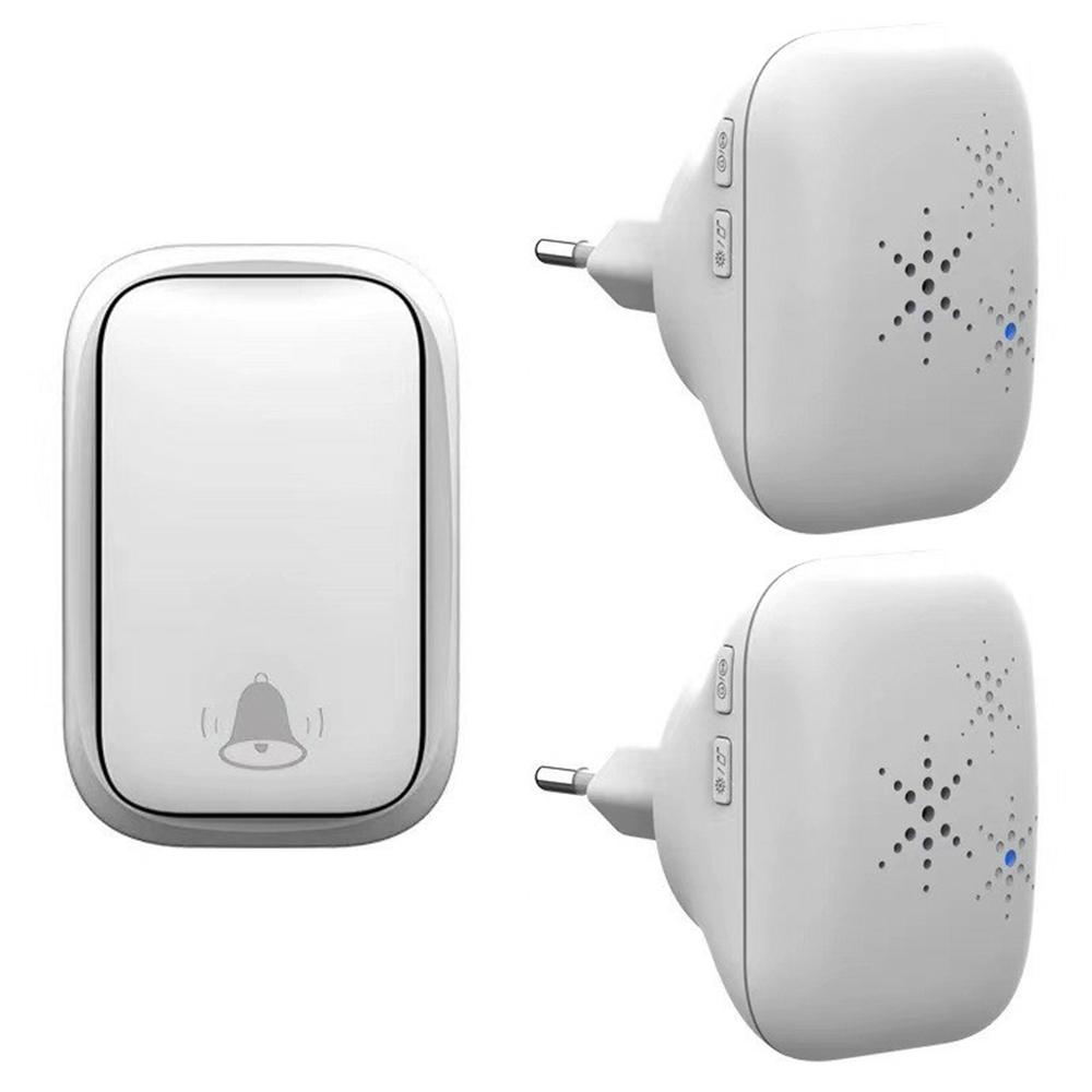 WHM01 Водонепроникний домашній дверний дзвінок з європейською вилкою з 1 передавачем + 2 приймачами White
WHM01 Водонепроникний домашній дверний дзвінок з європейською вилкою з 1 передавачем + 2 приймачами White