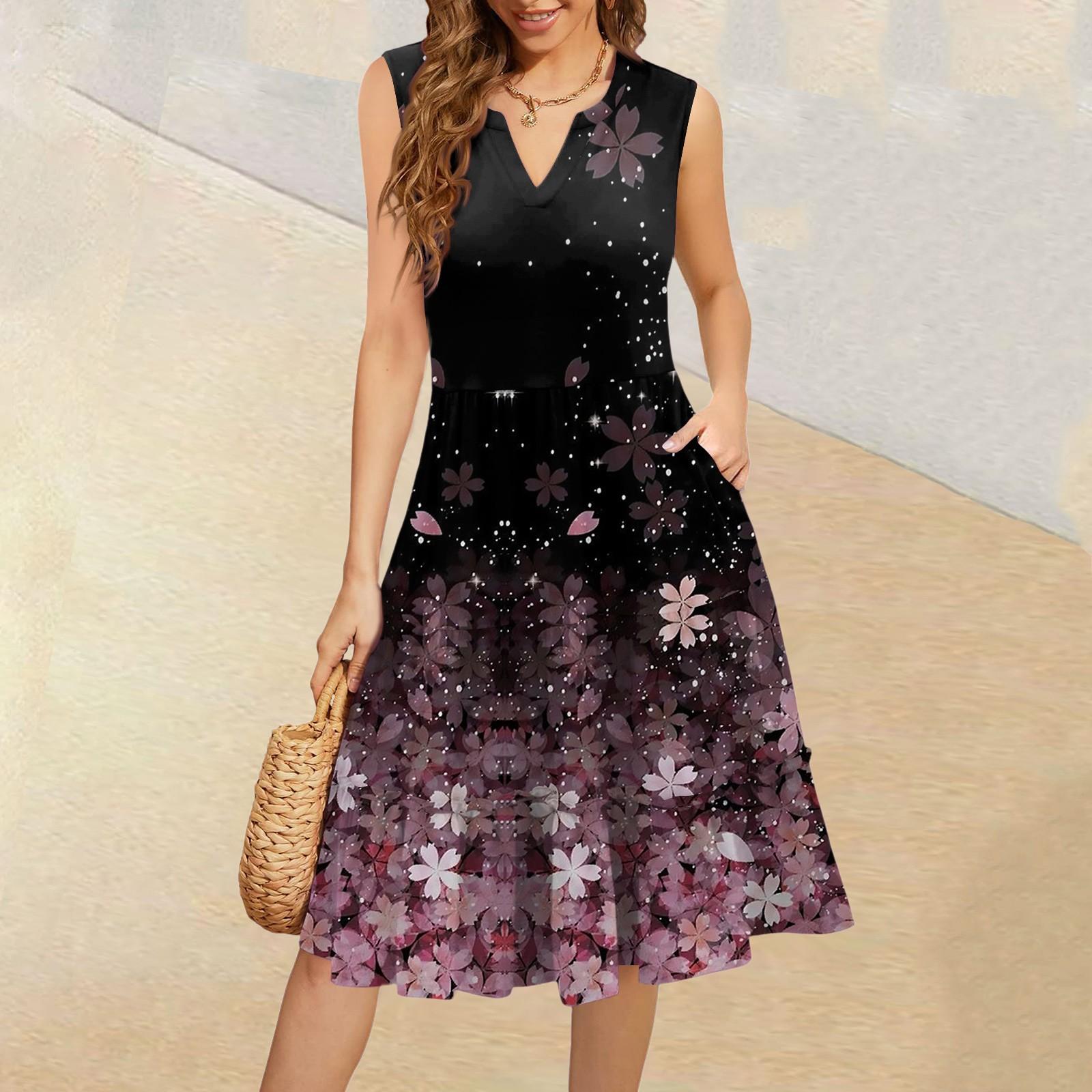 Женские летние повседневные платья без рукавов с V-образным вырезом и плиссированными оборками в винтажном стиле с цветочным принтом S розовый
Женские летние повседневные платья без рукавов с V-образным вырезом и плиссированными оборками в винтажном стиле с цветочным принтом S розовый