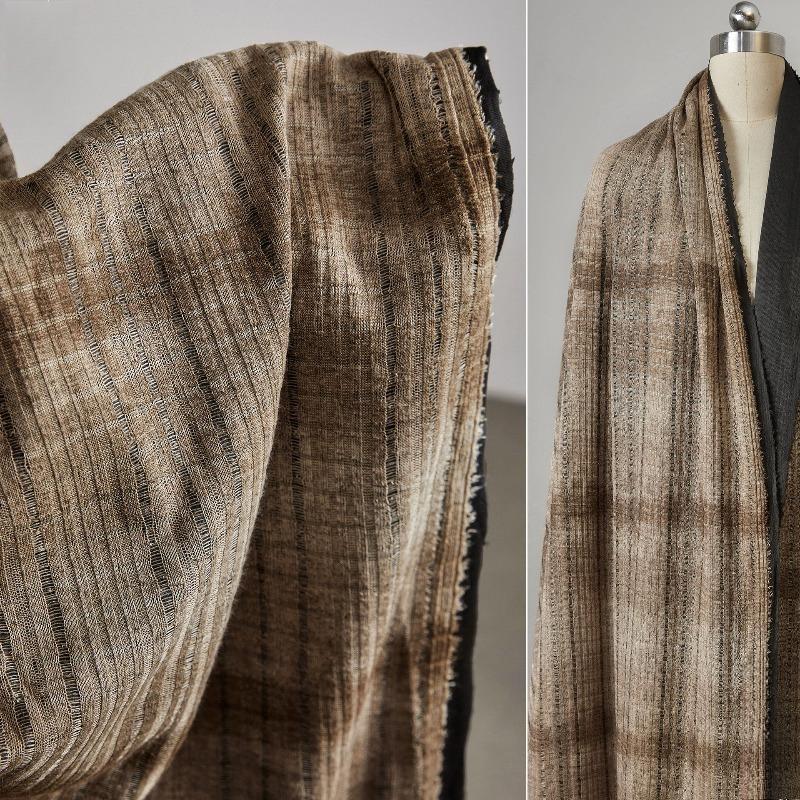 Brown Vertical Striped Gradient Tie-Dye Vintage Textured Knit Fabric Non-Stretch Creative DIY Designer Fabric for DIY Clothing 50x155cm
Brown Vertical Striped Gradient Tie-Dye Vintage Textured Knit Fabric Non-Stretch Creative DIY Designer Fabric for DIY Clothing 50x155cm