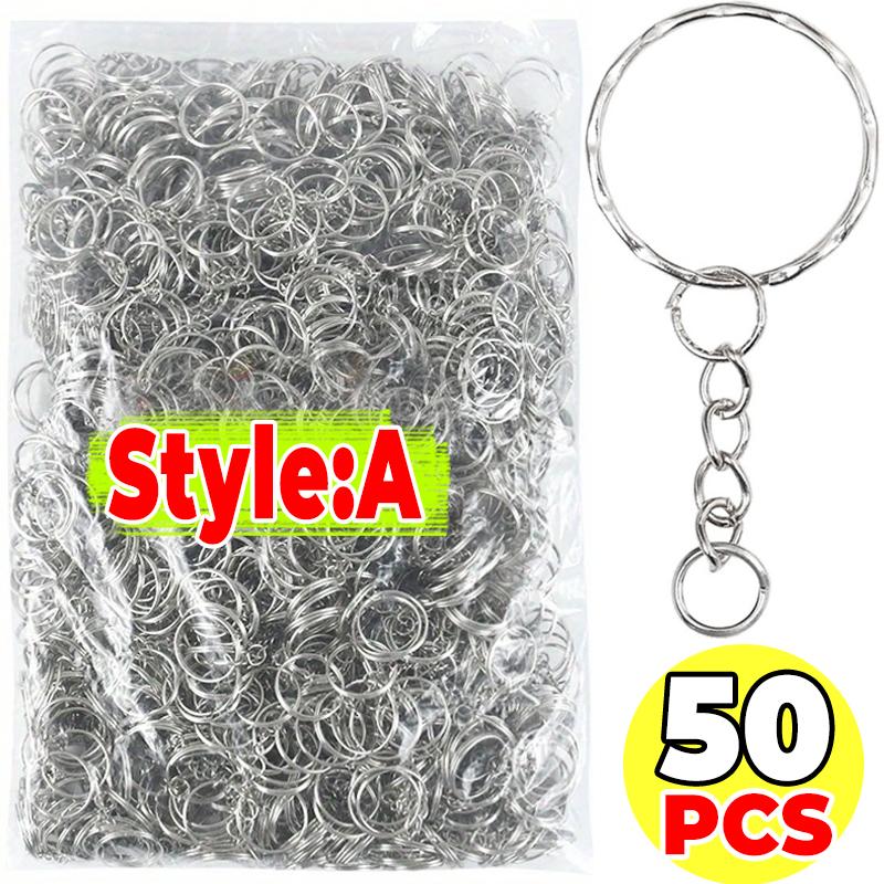 50/400PCS Silver Plated Metal Blank Keyring Keychain Split Ring Keyfob Key Holder Rings DIY Findings Making Keychain Accessories
50/400PCS Silver Plated Metal Blank Keyring Keychain Split Ring Keyfob Key Holder Rings DIY Findings Making Keychain Accessories