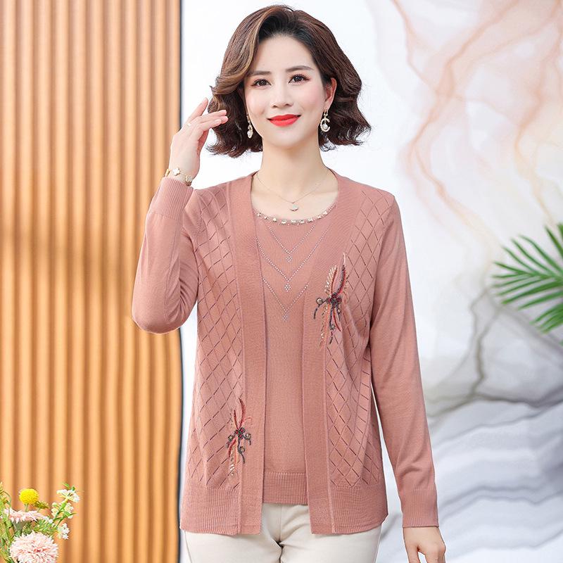Mom s Spring Two-Piece Knitwear Cardigan Set for Middle-Aged and Elderly Women XL (Recommended 100-110 kg) оранжевый/розовый
Mom s Spring Two-Piece Knitwear Cardigan Set for Middle-Aged and Elderly Women XL (Recommended 100-110 kg) оранжевый/розовый