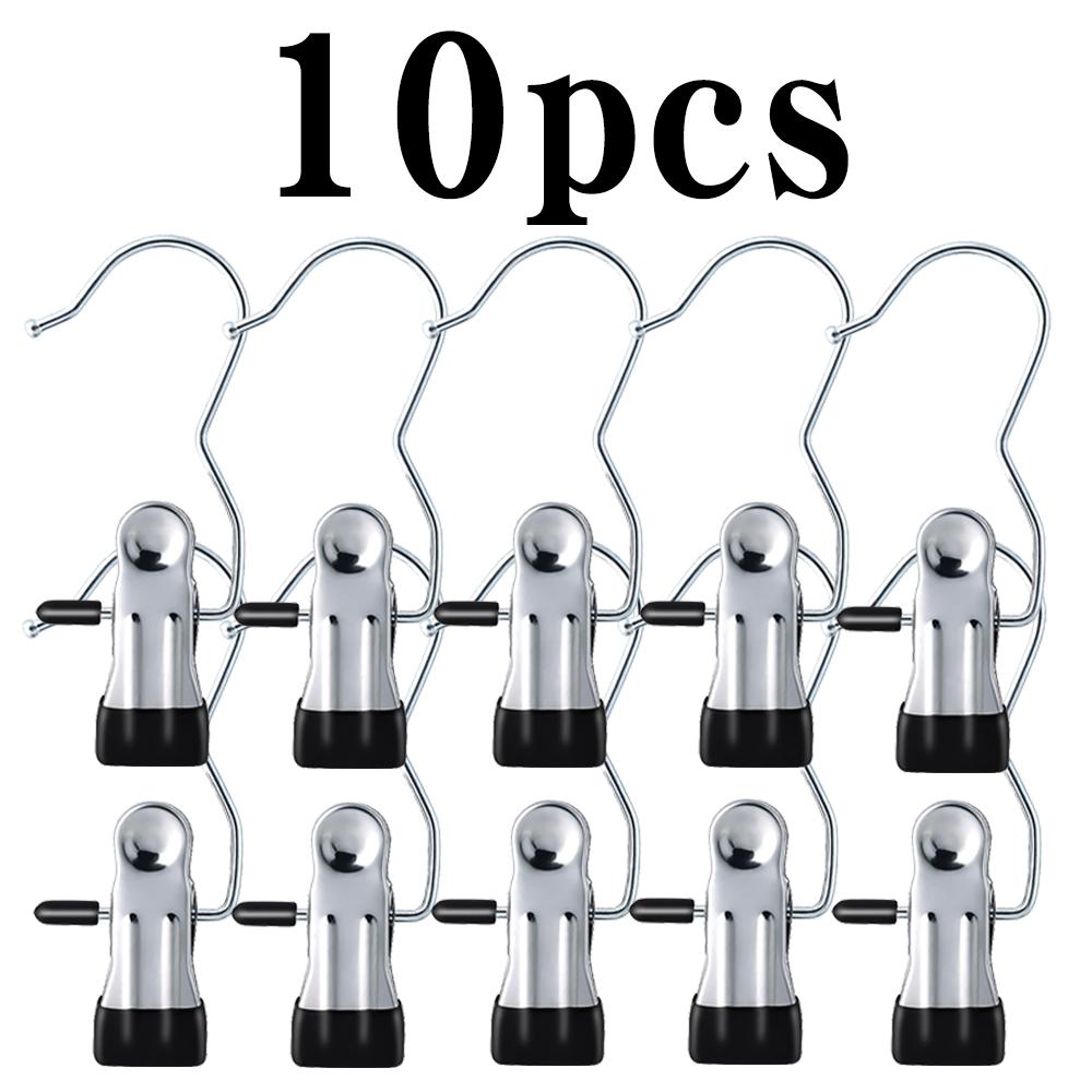10/20Pcs Metal Windproof Hanger, Stainless Steel Hooks,For Clothes Home Pants Coat Non-slip Drying Hangers With Adjustable Clips
10/20Pcs Metal Windproof Hanger, Stainless Steel Hooks,For Clothes Home Pants Coat Non-slip Drying Hangers With Adjustable Clips