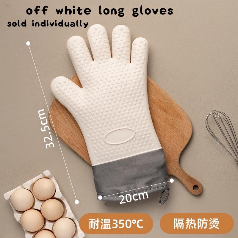 WMMO Противоожоговые перчатки для духовки, утолщенная силиконовая изоляция, нескользящие, устойчивые к высоким температурам, кухонные перчатки для выпечки в духовке