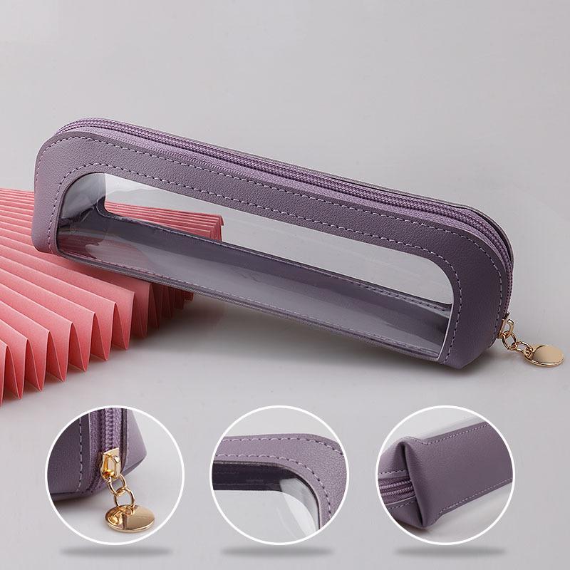 Clear Makeup Bag, PU Leather Travel Makeup Brush Case Portable Transparent Waterproof Cosmetic Organizer Pouch with Zipper фіолетовий
Clear Makeup Bag, PU Leather Travel Makeup Brush Case Portable Transparent Waterproof Cosmetic Organizer Pouch with Zipper фіолетовий