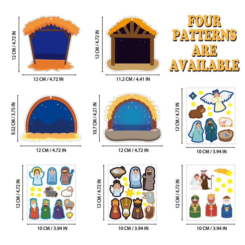 24pcs Christmas Ornaments Set Handmade Christmas Nativity Scene Card Stickers Nativity Scene Card Decor Tree Ornament Kit
24pcs Christmas Ornaments Set Handmade Christmas Nativity Scene Card Stickers Nativity Scene Card Decor Tree Ornament Kit