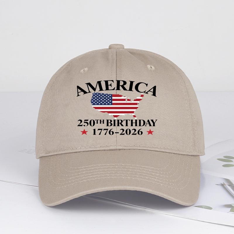 America 250th Anniversary 1776-2026 USA Flag Map Printed Baseball Cap Adjustable Patriotic Dad Hat for 4th of July Events хаки
America 250th Anniversary 1776-2026 USA Flag Map Printed Baseball Cap Adjustable Patriotic Dad Hat for 4th of July Events хаки
