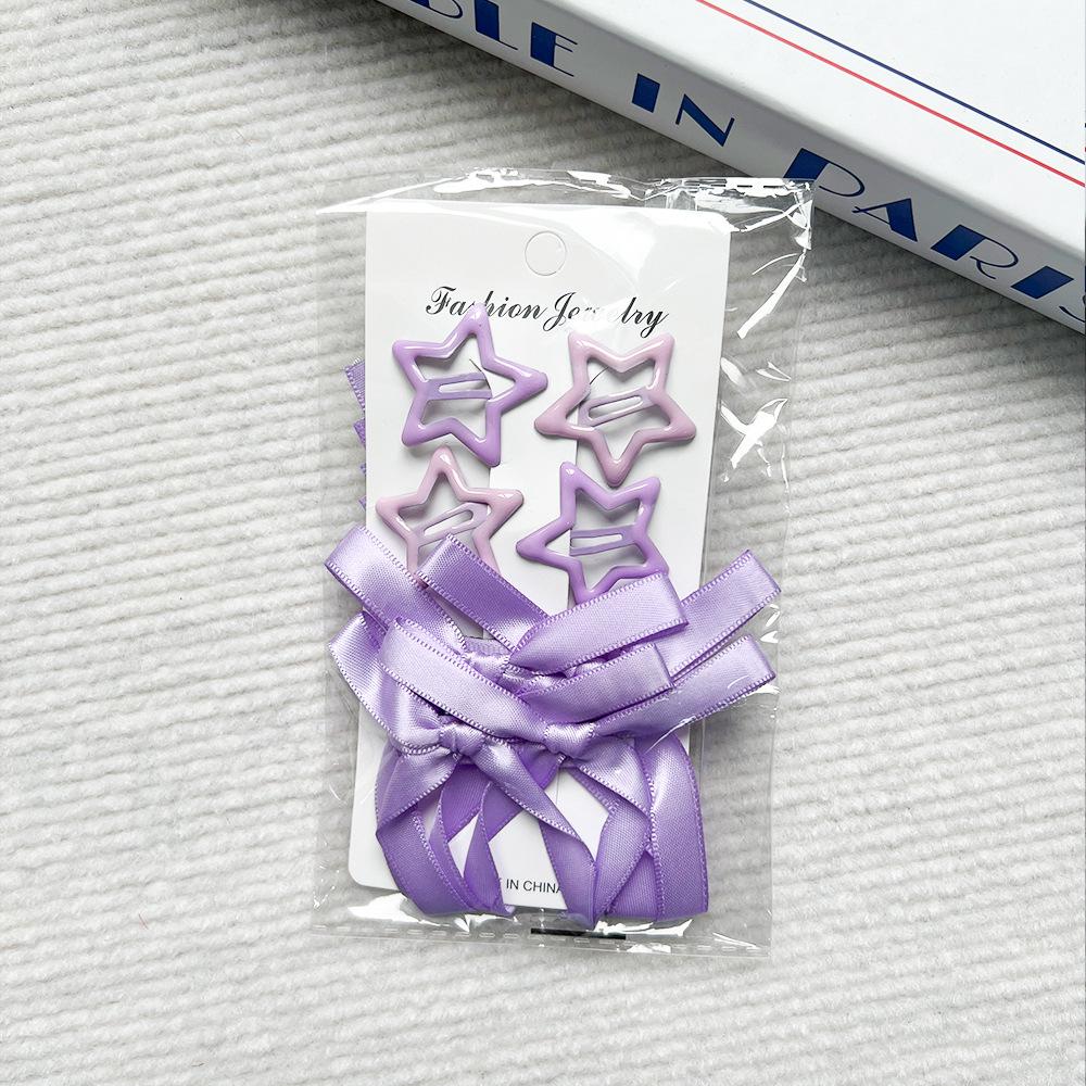 6-Piece Star Bow Hair Clips and Fairy Ribbon Braided Headwear Set for Music Festivals
6-Piece Star Bow Hair Clips and Fairy Ribbon Braided Headwear Set for Music Festivals