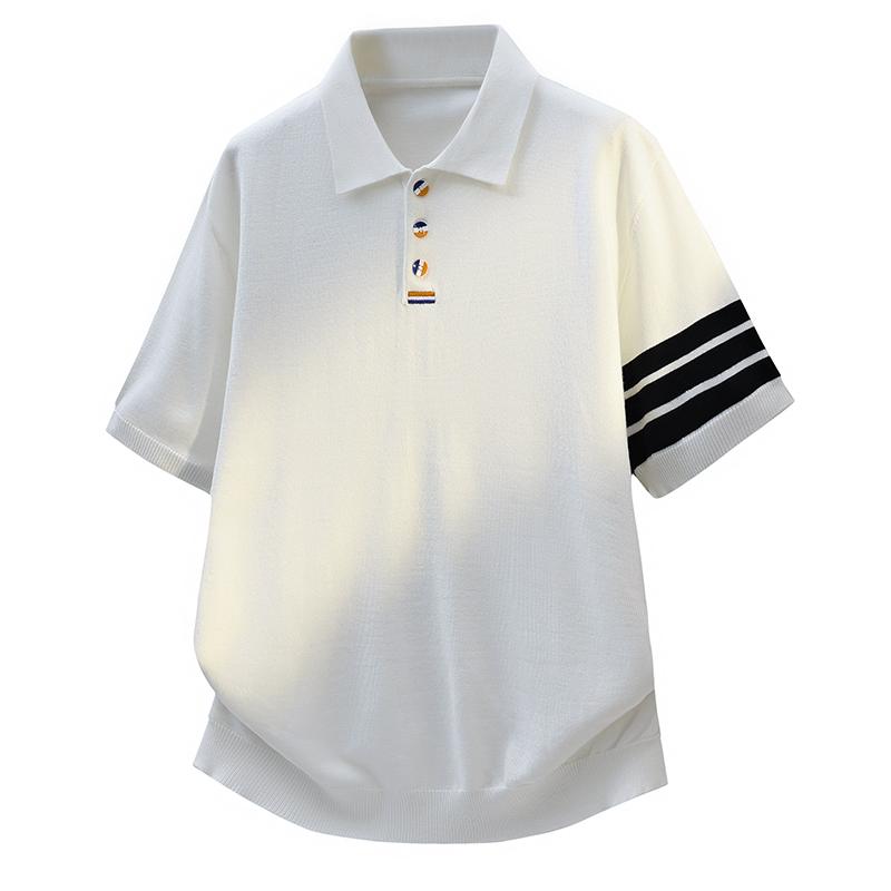Ice Silk Quick-drying Thin Sweater Short-sleeved Polo Shirt Men s Lapel Striped Half-sleeved T-shirt 4XL білий
Ice Silk Quick-drying Thin Sweater Short-sleeved Polo Shirt Men s Lapel Striped Half-sleeved T-shirt 4XL білий