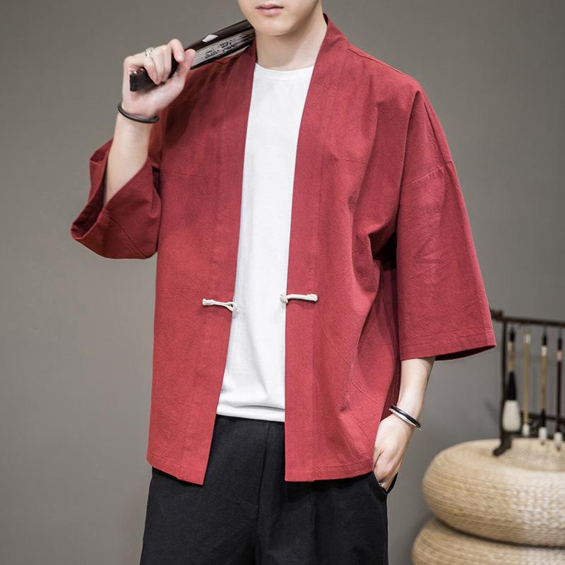 Однотонная мужская японская одежда Haori, японская модная одежда Kawaii, мужское кимоно для мужской рубашки L вино красного
Однотонная мужская японская одежда Haori, японская модная одежда Kawaii, мужское кимоно для мужской рубашки L вино красного