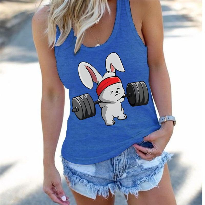 Cartoon Rabbit Exercise Printed Vintage Sports Vest Cotton Sleeveless Women s T-shirts Fun Animal Pattern Gym Tank Tops S
Cartoon Rabbit Exercise Printed Vintage Sports Vest Cotton Sleeveless Women s T-shirts Fun Animal Pattern Gym Tank Tops S