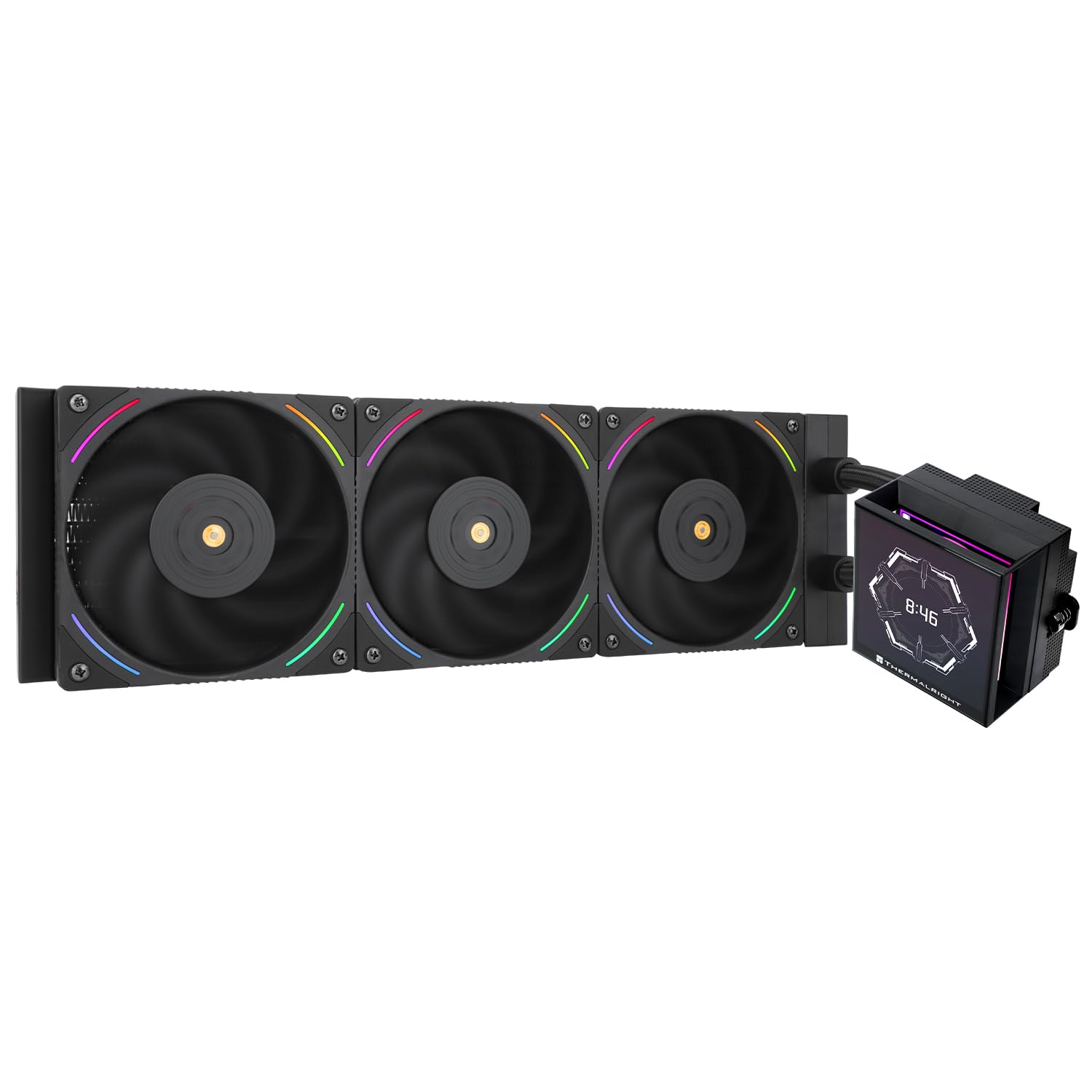 Thermalright Hyper Vision 360 UB ARGB Black AIO CPU Liquid for Magnetic Adsorption LCD for 480x480 Resolution Magnetic Panel Screen Black Cooler,
Thermalright Hyper Vision 360 UB ARGB Black AIO CPU Liquid for Magnetic Adsorption LCD for 480x480 Resolution Magnetic Panel Screen Black Cooler,
