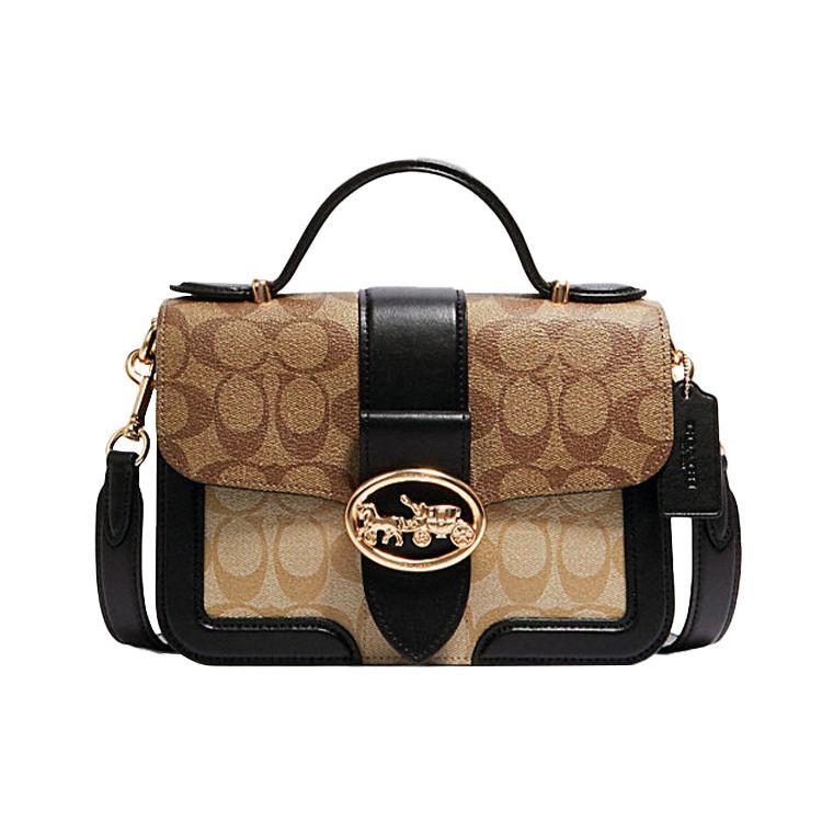 Coach Georgie 22 Horse And Carriage Logo Leather Handbag Women Handbags Black Brown 6192-IMRKY Basic Set (Bag+Dust Bag)
Coach Georgie 22 Horse And Carriage Logo Leather Handbag Women Handbags Black Brown 6192-IMRKY Basic Set (Bag+Dust Bag)
