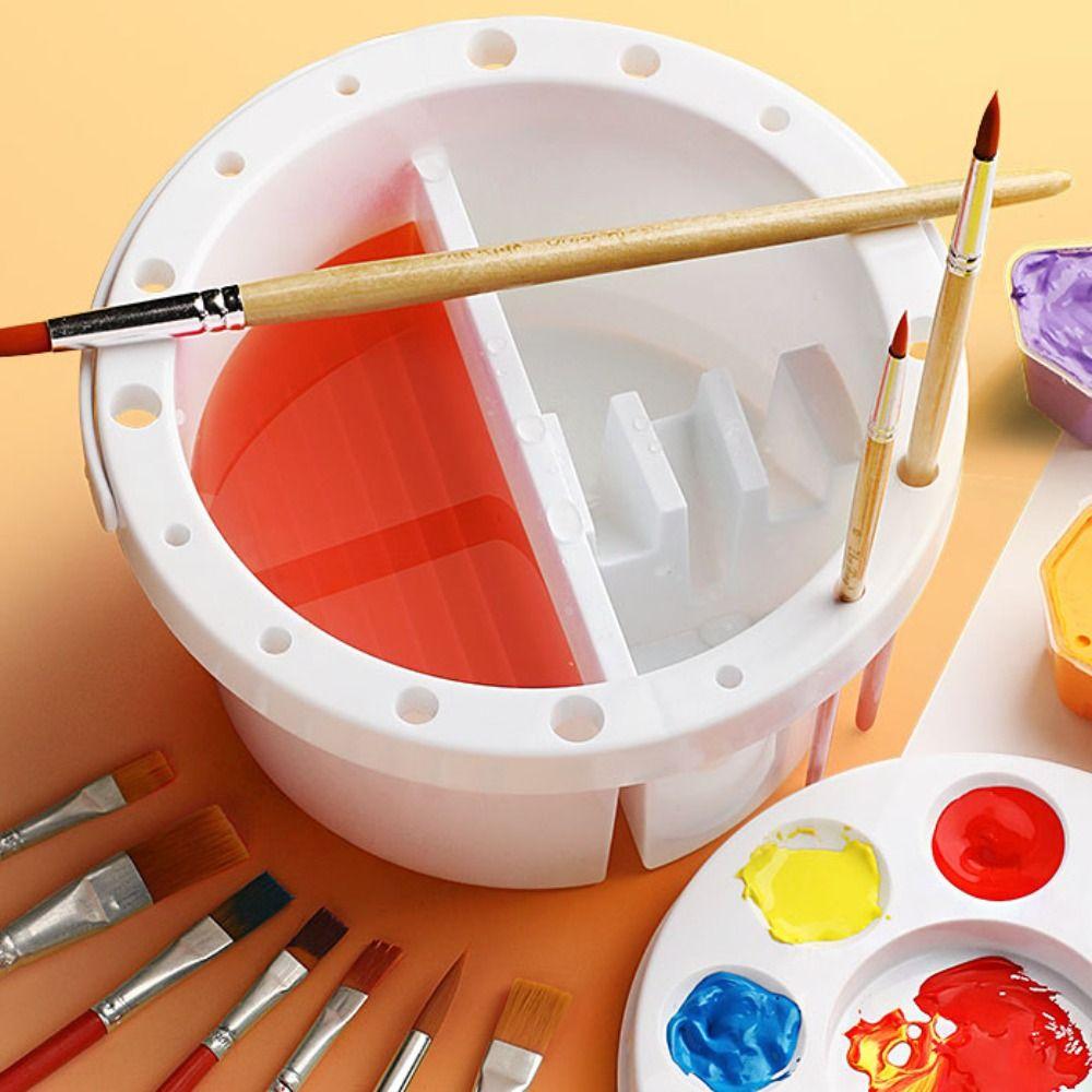 Palette Brush Washing Bucket Double Grid Brush Cleaning Tool Durable Paint Brush Washer Artists
Palette Brush Washing Bucket Double Grid Brush Cleaning Tool Durable Paint Brush Washer Artists