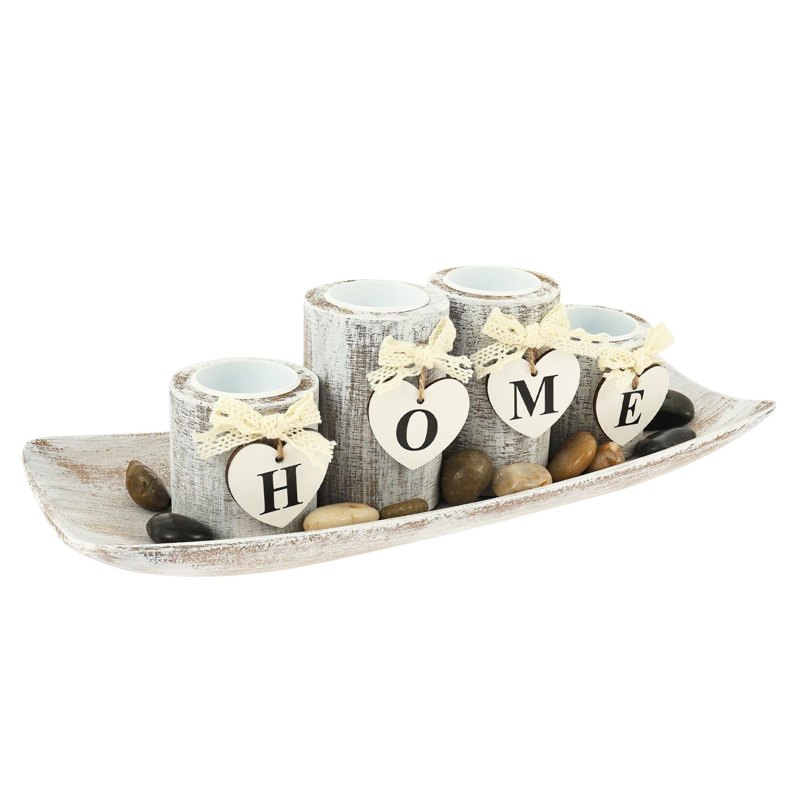4 Pcs Candlestick Wooden Tea Light Holder with Trays and Stone Candle Holder Decorative Candle Holders for Table Home Decoration
4 Pcs Candlestick Wooden Tea Light Holder with Trays and Stone Candle Holder Decorative Candle Holders for Table Home Decoration