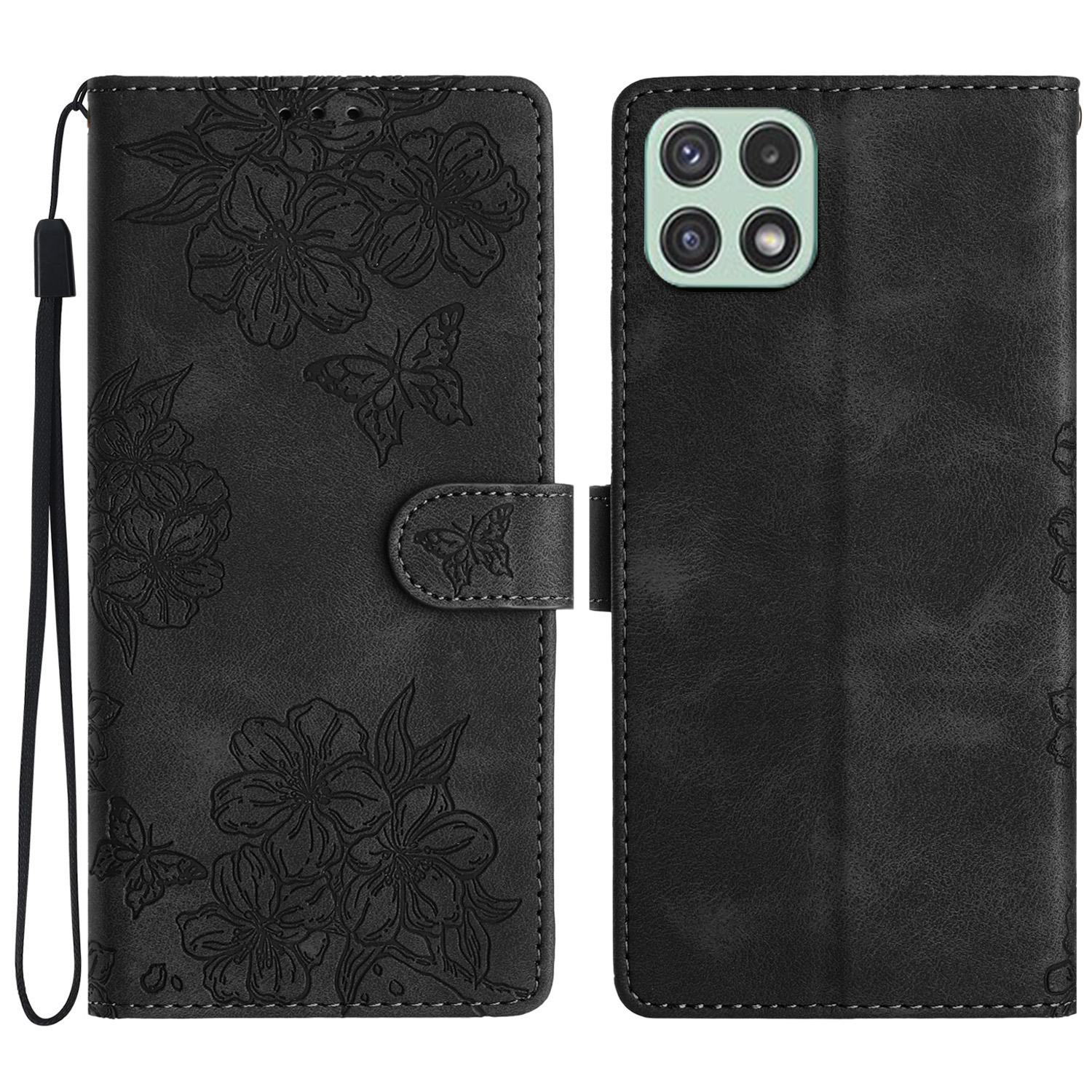 For Samsung Galaxy A22 5G (EU Version) Case Sakura Butterfly Pattern Anti-Scratch Leather Phone Cover Black
For Samsung Galaxy A22 5G (EU Version) Case Sakura Butterfly Pattern Anti-Scratch Leather Phone Cover Black