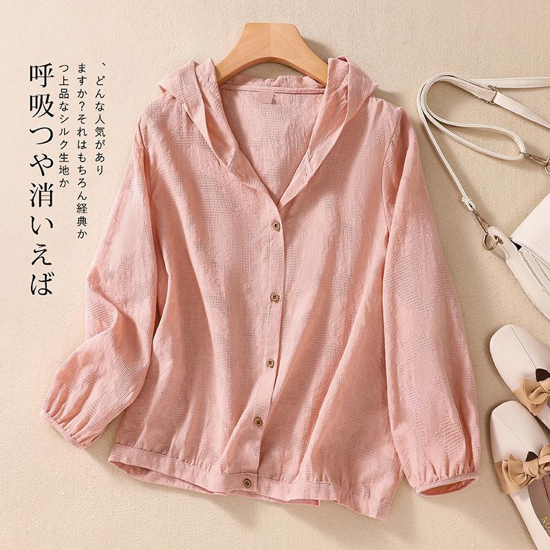 Summer Fashion Women s Premium Cotton Hollowed Out Long Sleeve Hooded Sun-protection Shirt Female Simple Sun-proof Clothing 2XL
Summer Fashion Women s Premium Cotton Hollowed Out Long Sleeve Hooded Sun-protection Shirt Female Simple Sun-proof Clothing 2XL