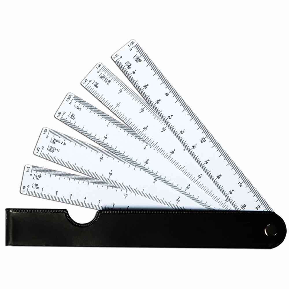 Drawing Tools Foldable Rulers 5 Blades Scale Ruler Fan Shape Scale Ruler School Supplies Black White
Drawing Tools Foldable Rulers 5 Blades Scale Ruler Fan Shape Scale Ruler School Supplies Black White
