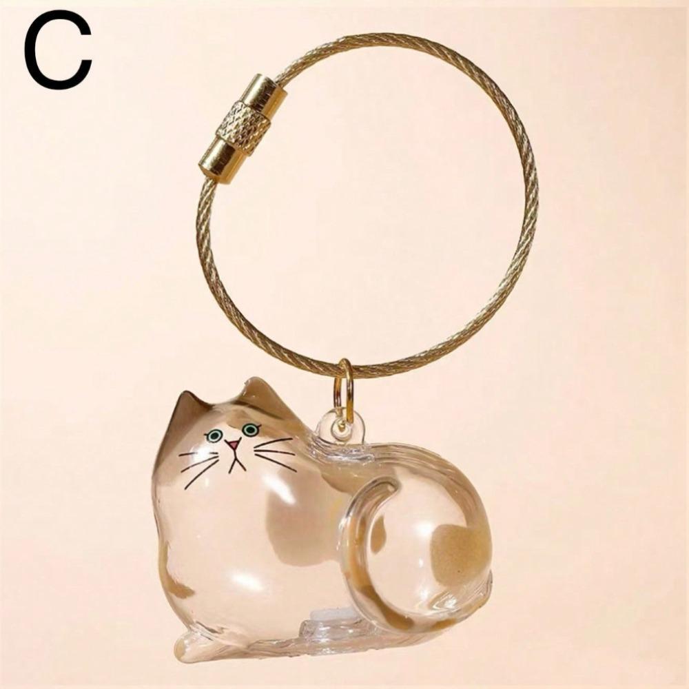 1/2pcs Transparent Cat Hair Keepsake Capsules Keychain, Cute Cat-Shaped Sealed Storage with Golden Collar, DIY Memorial Gift
1/2pcs Transparent Cat Hair Keepsake Capsules Keychain, Cute Cat-Shaped Sealed Storage with Golden Collar, DIY Memorial Gift