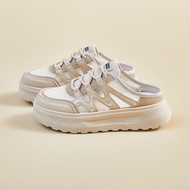 Summer Half-support White Shoes New Style for Female Students Thick Sole Heightened Mesh Breathable and Casual 38
Summer Half-support White Shoes New Style for Female Students Thick Sole Heightened Mesh Breathable and Casual 38