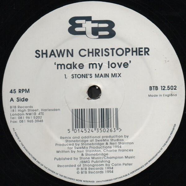 12-дюймовая пластинка SHAWN CHRISTOPHER Make My Love Mixes By Stonebridge BTB12502 1994 UK Dance Electronica Б/у
12-дюймовая пластинка SHAWN CHRISTOPHER Make My Love Mixes By Stonebridge BTB12502 1994 UK Dance Electronica Б/у